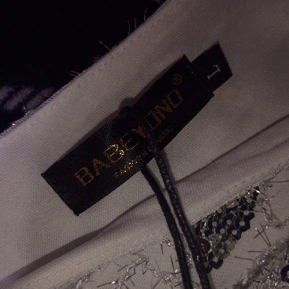 Babeyond White And Silver Beaded 1920s Dress Size Large - Picture 5 of 6